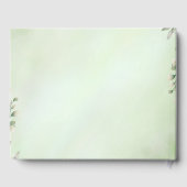 Wedding Guest Book, Personalized Linen Wedding  ゲストブック (裏面)