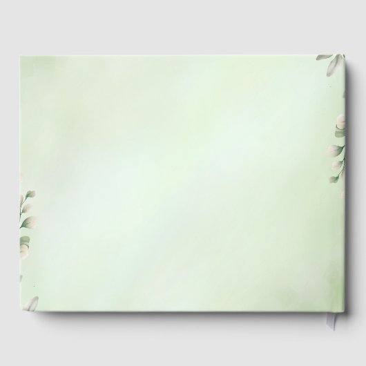 Wedding Guest Book, Personalized Linen Wedding  ゲストブック (裏面)