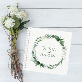 Wedding Guest Book with Botanical Wreath Cover ノートブック
