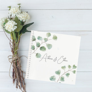 Wedding Guest Book with Eucalyptus Leaves ノートブック