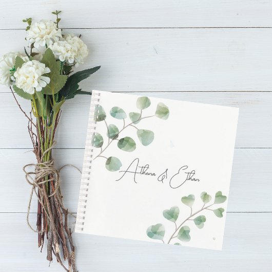 Wedding Guest Book with Eucalyptus Leaves ノートブック