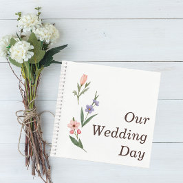 Wedding Guest Book with Romantic Botanical Design ノートブック