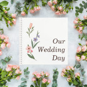 Wedding Guest Book with Romantic Botanical Design ノートブック