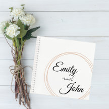 Wedding Guest Book with Terracotta Circle