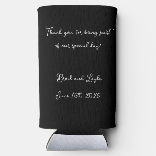 WEDDING GUEST FAVORS スリム缶クーラー (裏面)