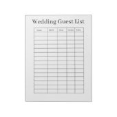 Wedding Guest List Notepad ノートパッド (回転)