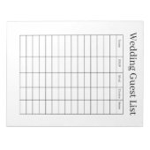 Wedding Guest List Notepad ノートパッド (正面)