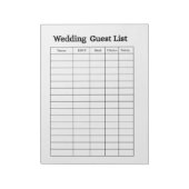 Wedding Guest List Notepad  ノートパッド (回転)