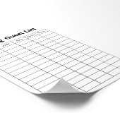 Wedding Guest List Organizer Poster ポスター (角)