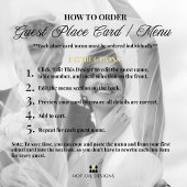 Wedding Guest Menu And Place Card メニュー