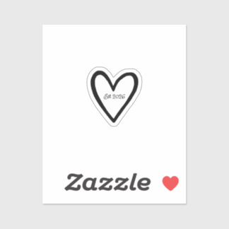 Wedding Heart Outlined Bride Groom  シール