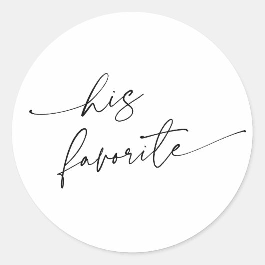 Wedding Hir favorite sticker ラウンドシール (正面)