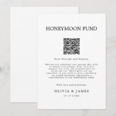 Wedding Honeymoon Honeymoon Fund QR Code Sign,  招待状 (正面/裏面)