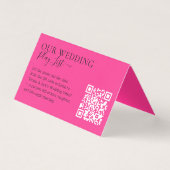 Wedding Hot Pink Fuchsia QR Code Playlist (正面)