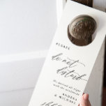 Wedding Hotel Door Hangers Do Not Disturb Modern ドアノブサイン<br><div class="desc">Modern & Elegant Door Hangers for your Hotel Guests: Use these wedding hotel door hangers for your guests to let others know not to disturb. They feature an elegant,  modern calligraphy script.</div>