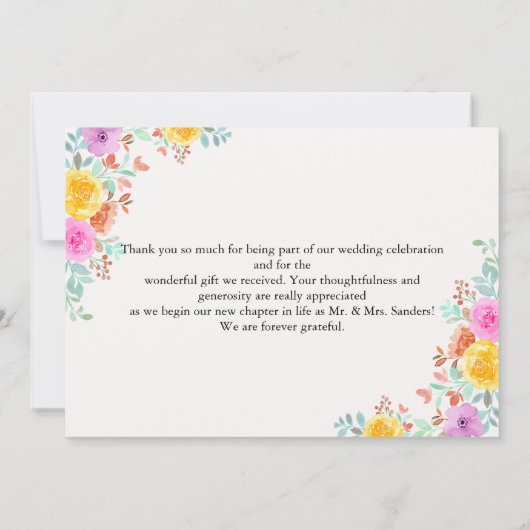  Wedding in Spring Blossom サンキューカード (裏面)