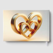 Wedding Infinity and Gold Heart Symbol ゲストブック (裏面)