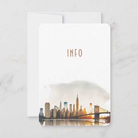 Wedding Insert INFO and Details New York Invitatio 招待状 (裏面)