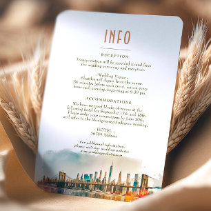 Wedding Insert INFO and Details New York Invitatio 招待状