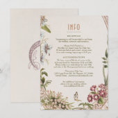 Wedding Insert INFO Vintage 招待状 (正面/裏面)