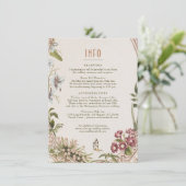 Wedding Insert INFO Vintage 招待状 (スタンド正面)