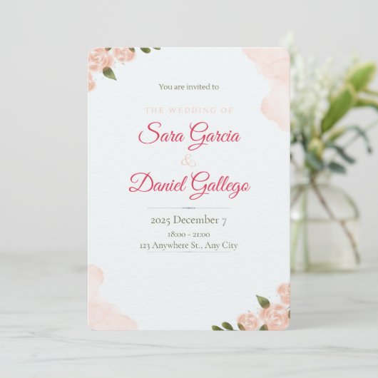 wedding invitastion 招待状 (スタンド正面)