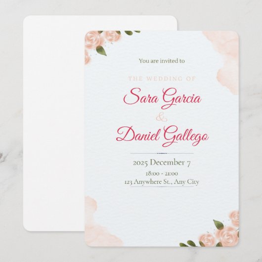 wedding invitastion 招待状 (正面/裏面)