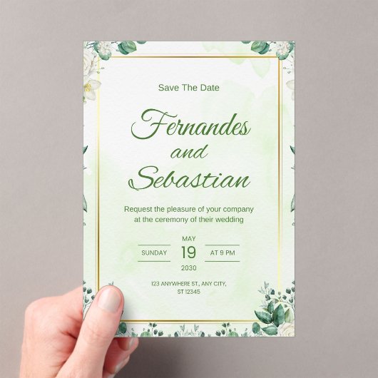 Wedding Invitation アクリル招待状 (インサイチュ (ポータブル))