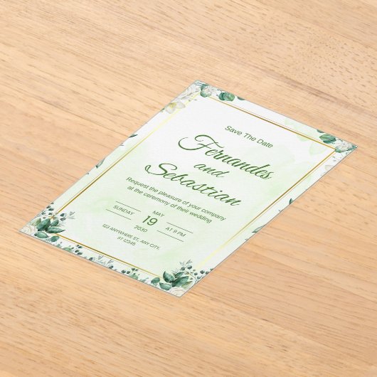 Wedding Invitation アクリル招待状 (レイダウン)