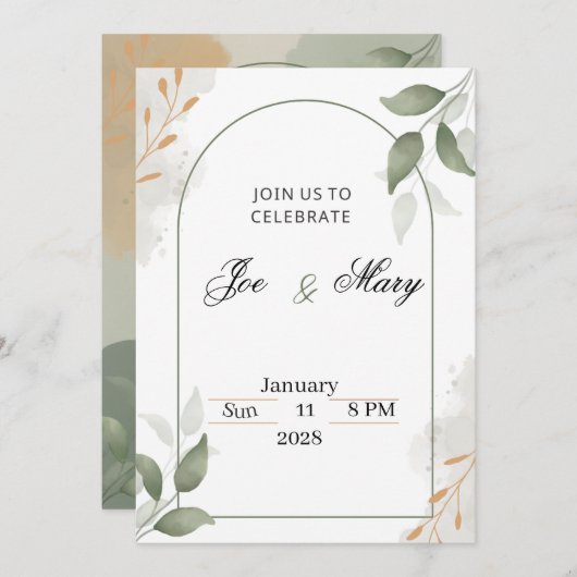 Wedding invitation サンキューカード (正面/裏面)