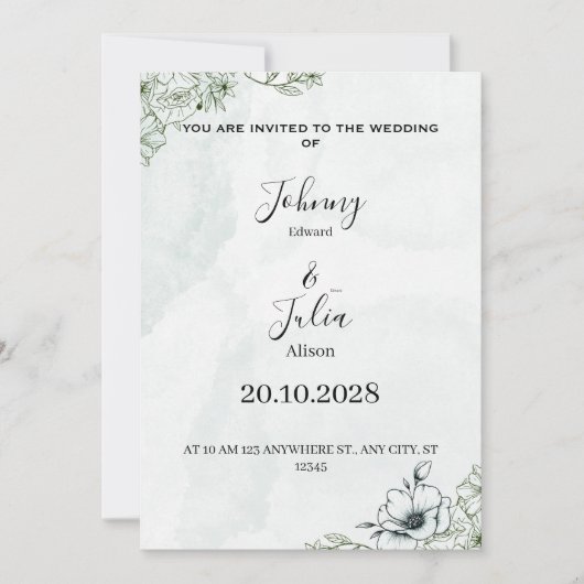 Wedding invitation シーズンカード (正面)