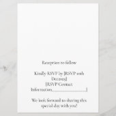 wedding Invitation プログラム (裏面)