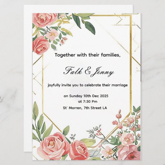 wedding Invitation プログラム (正面/裏面)