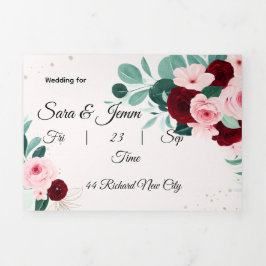 Wedding Invitation 三つ折り招待状