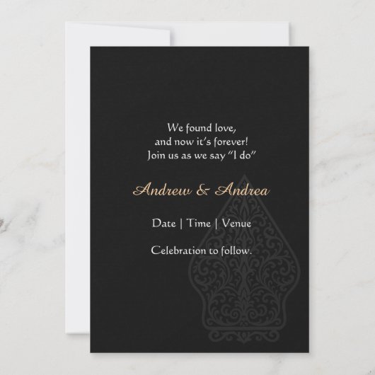 Wedding Invitation  招待状 (裏面)