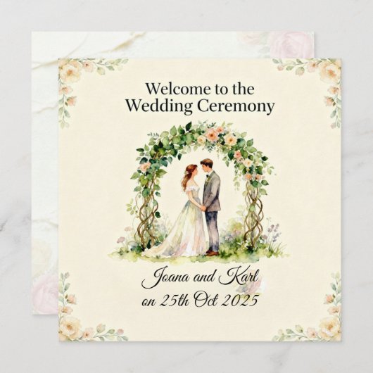 Wedding Invitation  招待状 (正面/裏面)