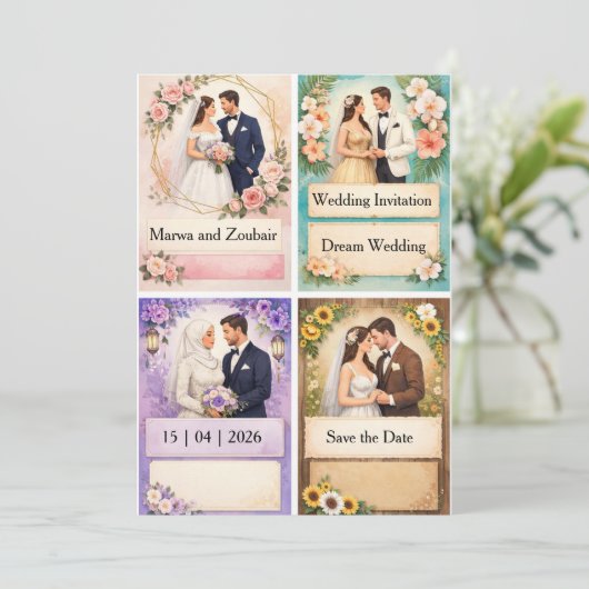 Wedding Invitation 招待状 (スタンド正面)