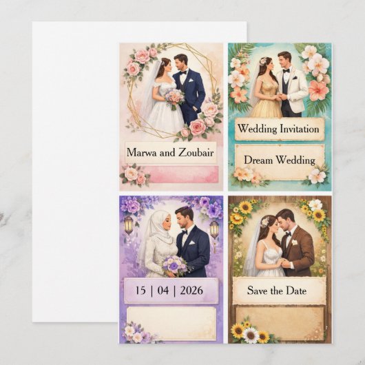 Wedding Invitation 招待状 (正面/裏面)