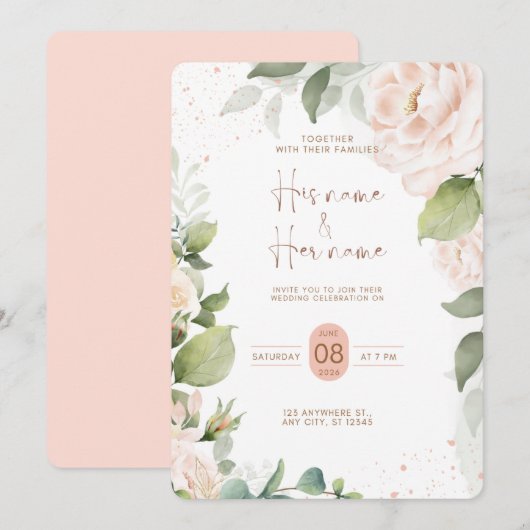 Wedding invitation 招待状 (正面/裏面)