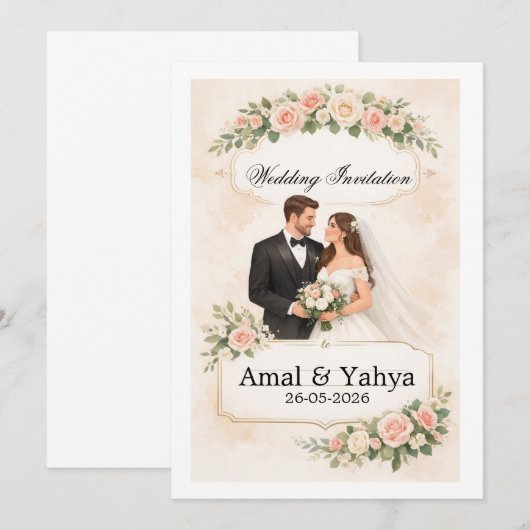 Wedding Invitation 招待状 (正面/裏面)