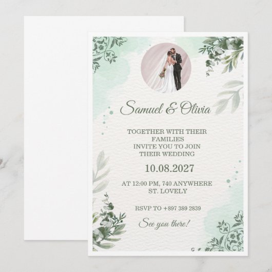 wedding invitation 招待状 (正面/裏面)