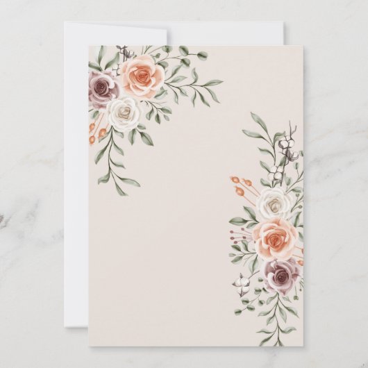 wedding invitation  招待状 (裏面)