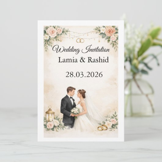 Wedding Invitation 招待状 (スタンド正面)