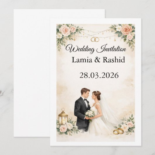 Wedding Invitation 招待状 (正面/裏面)