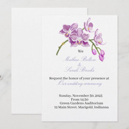Wedding Invitation 招待状 (正面/裏面)