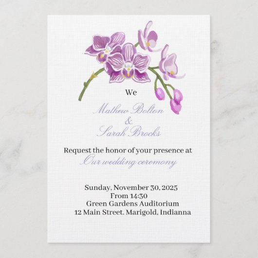 Wedding Invitation 招待状 (正面)
