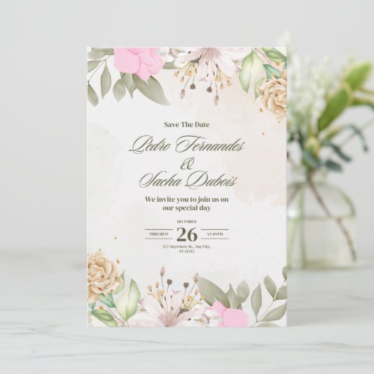 Wedding invitation  招待状 (スタンド正面)