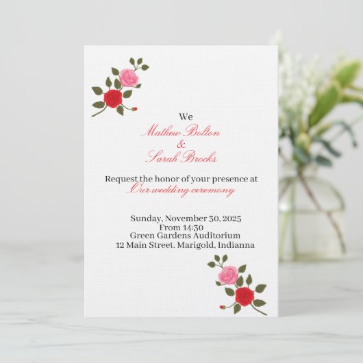 Wedding Invitation 招待状 (スタンド正面)