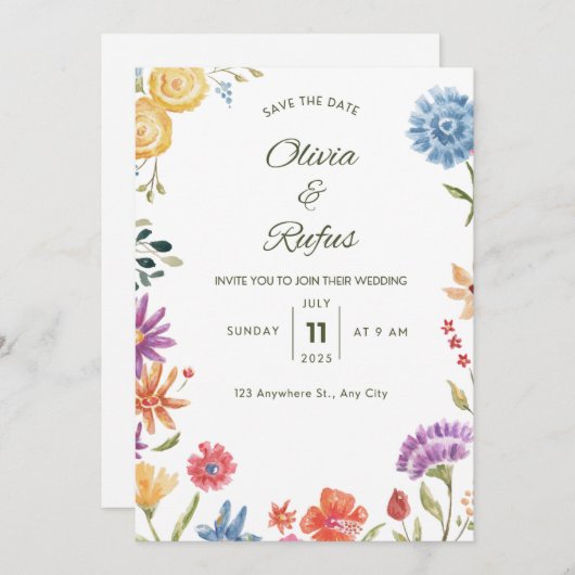  Wedding Invitation 招待状 (正面/裏面)