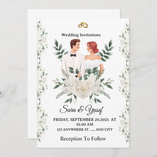 wedding invitation 招待状 (正面/裏面)